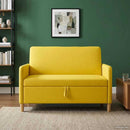 Sofa med opbevaring Lys Gul 122 x 78 x 87 cm Polyester