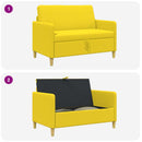 Sofa med opbevaring Lys Gul 122 x 78 x 87 cm Polyester