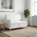 Sofa med opbevaring Hvid 122 x 78 x 87 cm Polyester