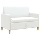 Sofa med opbevaring Hvid 122 x 78 x 87 cm Polyester