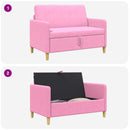 Sofa med opbevaring Lyserød 122 x 78 x 87 cm Polyester