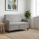 Sofa med opbevaring Lysegrå 122 x 78 x 87 cm Polyester