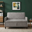 Sofa med opbevaring Lysegrå 122 x 78 x 87 cm Polyester