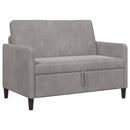 Sofa med opbevaring Lysegrå 122 x 78 x 87 cm Polyester
