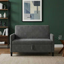 Sofa med opbevaring Mørkegrå 122 x 78 x 87 cm Polyester