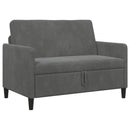 Sofa med opbevaring Mørkegrå 122 x 78 x 87 cm Polyester