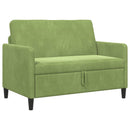 Sofa med opbevaring Lys grøn 122 x 78 x 87 cm Polyester