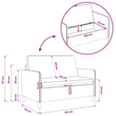 Sofa med opbevaring Lys grøn 122 x 78 x 87 cm Polyester