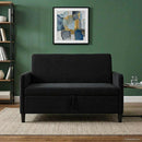 Sofa med opbevaring Sort 122 x 78 x 87 cm Polyester