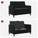 Sofa med opbevaring Sort 122 x 78 x 87 cm Polyester