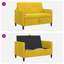 Sofa med opbevaring Gul 122 x 78 x 87 cm Polyester