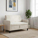 Sofa med opbevaring Cremefarvet 122 x 78 x 87 cm Polyester