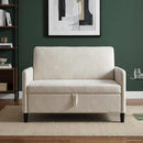 Sofa med opbevaring Cremefarvet 122 x 78 x 87 cm Polyester