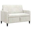 Sofa med opbevaring Cremefarvet 122 x 78 x 87 cm Polyester