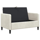 Sofa med opbevaring Cremefarvet 122 x 78 x 87 cm Polyester