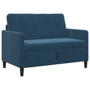 Sofa med opbevaring Blå 122 x 78 x 87 cm Polyester