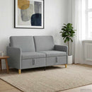 Sofa med opbevaring Lysegrå 152 x 78 x 87 cm Polyester