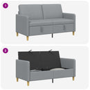 Sofa med opbevaring Lysegrå 152 x 78 x 87 cm Polyester