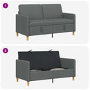 Sofa med opbevaring Mørkegrå 152 x 78 x 87 cm Polyester