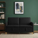 Sofa med opbevaring Sort 152 x 78 x 87 cm Polyester