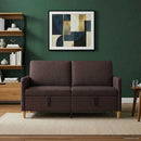 Sofa med opbevaring Mørk Brun 152 x 78 x 87 cm Polyester