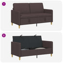 Sofa med opbevaring Mørk Brun 152 x 78 x 87 cm Polyester