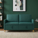 Sofa med opbevaring Mørkegrøn 152 x 78 x 87 cm Polyester