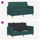 Sofa med opbevaring Mørkegrøn 152 x 78 x 87 cm Polyester