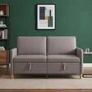 Sofa med opbevaring Gråbrun 152 x 78 x 87 cm Polyester