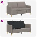 Sofa med opbevaring Gråbrun 152 x 78 x 87 cm Polyester