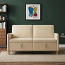 Sofa med opbevaring Cremefarvet 152 x 78 x 87 cm Polyester