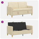 Sofa med opbevaring Cremefarvet 152 x 78 x 87 cm Polyester