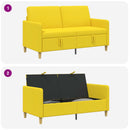 Sofa med opbevaring Lys Gul 152 x 78 x 87 cm Polyester