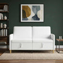 Sofa med opbevaring Hvid 152 x 78 x 87 cm Polyester