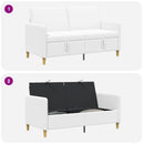Sofa med opbevaring Hvid 152 x 78 x 87 cm Polyester