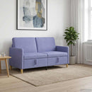 Sofa med opbevaring Jeans blå 152 x 78 x 87 cm Polyester