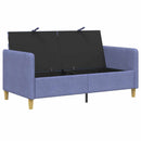 Sofa med opbevaring Jeans blå 152 x 78 x 87 cm Polyester