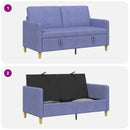 Sofa med opbevaring Jeans blå 152 x 78 x 87 cm Polyester
