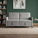 Sofa med opbevaring Lysegrå 152 x 78 x 87 cm Polyester