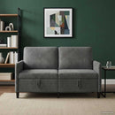 Sofa med opbevaring Mørkegrå 152 x 78 x 87 cm Polyester