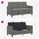 Sofa med opbevaring Mørkegrå 152 x 78 x 87 cm Polyester