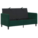 Sofa med opbevaring Mørkegrøn 152 x 78 x 87 cm Polyester