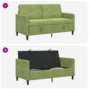 Sofa med opbevaring Lys grøn 152 x 78 x 87 cm Polyester