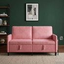 Sofa med opbevaring Lyserød 152 x 78 x 87 cm Polyester