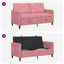 Sofa med opbevaring Lyserød 152 x 78 x 87 cm Polyester