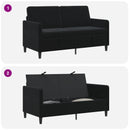 Sofa med opbevaring Sort 152 x 78 x 87 cm Polyester