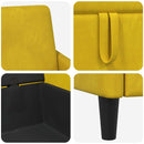 Sofa med opbevaring Gul 152 x 78 x 87 cm Polyester