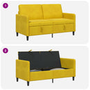 Sofa med opbevaring Gul 152 x 78 x 87 cm Polyester