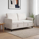 Sofa med opbevaring Cremefarvet 152 x 78 x 87 cm Polyester