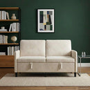 Sofa med opbevaring Cremefarvet 152 x 78 x 87 cm Polyester